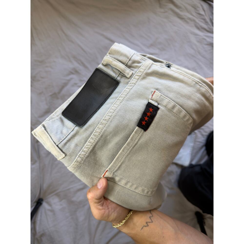 FOURSTAR Light Washe Denim Wide Straight Leg Jeans - Picture 8 of 9